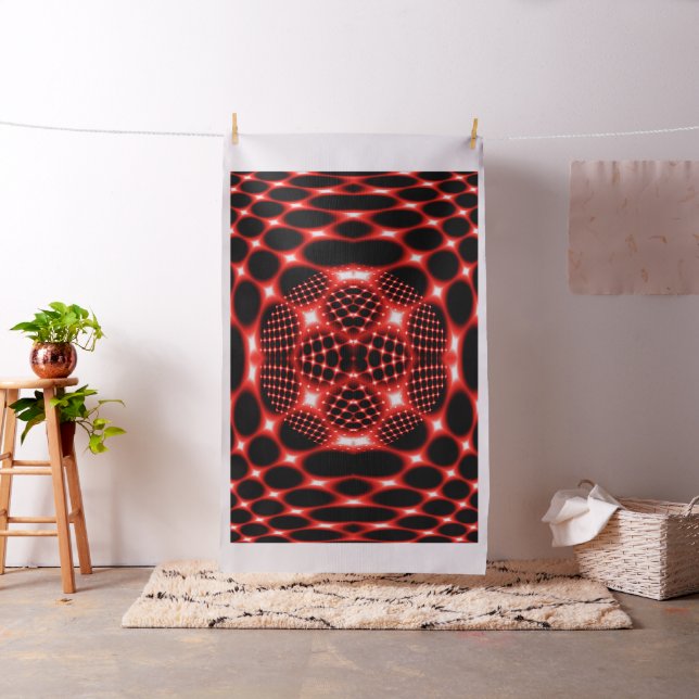 Neonröd glob, fraktur tyg (In Situ)