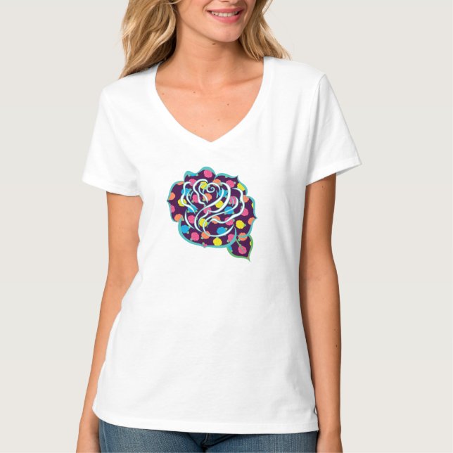 Neonrosor Damtröja T Shirt (Framsida)