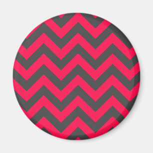 Neonrosor och grå färgsparremönster magnet