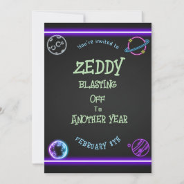 Neonrymd Inbjudningar