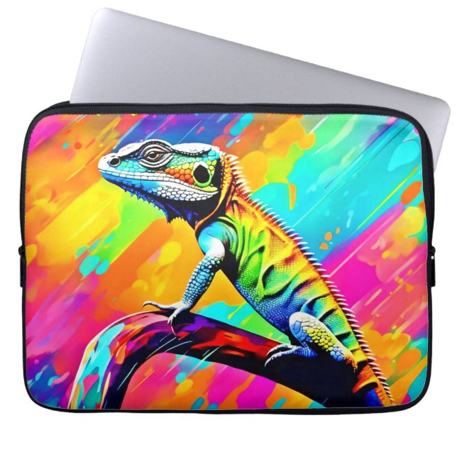 Neonscale Lizard Laptop Fodral (Framsidan)