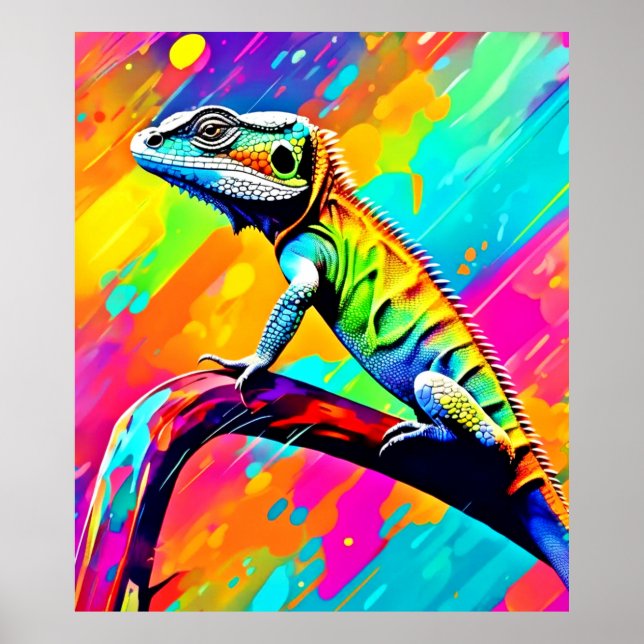 Neonscale Lizard Poster (Framsidan)