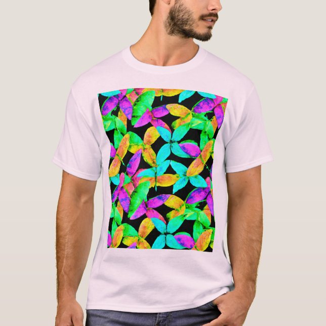 Neonscape Löv Mönster T Shirt (Framsida)