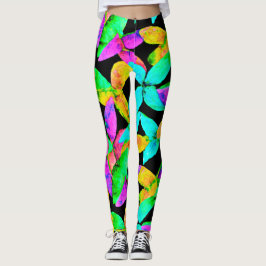 Neonscapelövsmönster Leggings
