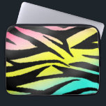 Neonsebraelektronik hänger lös laptop sleeve<br><div class="desc">En elektronik hänger lös att presentera för neonzebra tryck för airbrush 80-tal inspirerad design.</div>