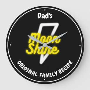 Neonshine White Blixt Neon Effekt Namn Stor Klocka