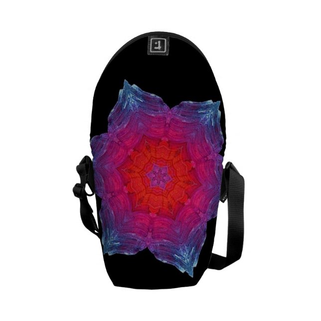 NeonSnowflake Messenger Bag (Öppen Baksida)