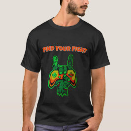 Neonspelarkontrollhand konst t shirt