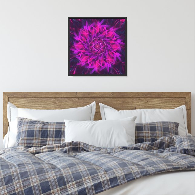 Neonspiral Canvastryck (Insitu (sovrum))