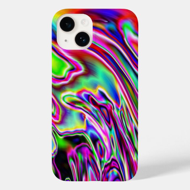 Neonspiraler Digital konstdesign (Baksida)