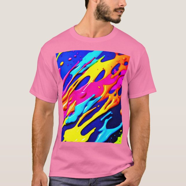Neonstänkdesign T Shirt (Framsida)