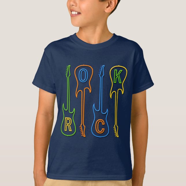 NEONSTENGITARRER TEE SHIRT (Framsida)