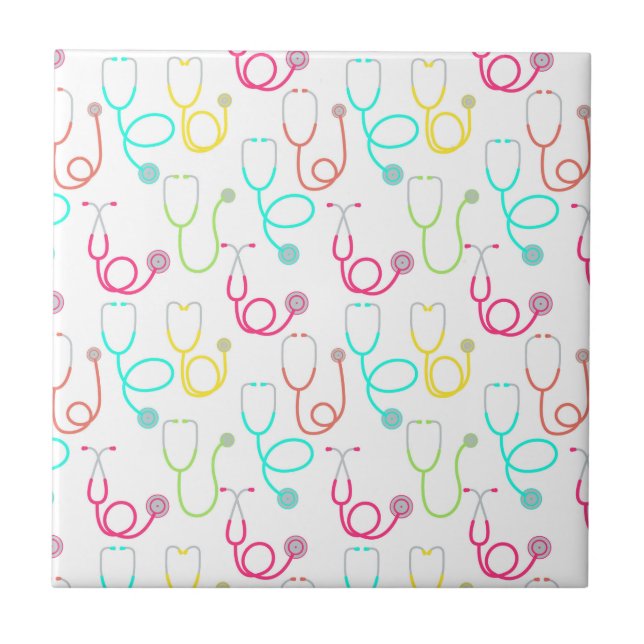 Neonstetoskopmönster Kakelplatta (Framsidan)