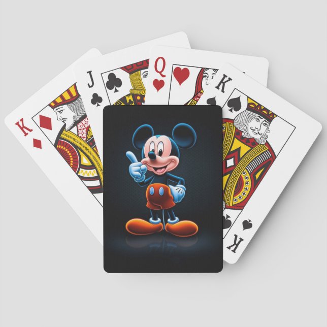 Neonstil Söt Mus Casinokort (Baksidan)