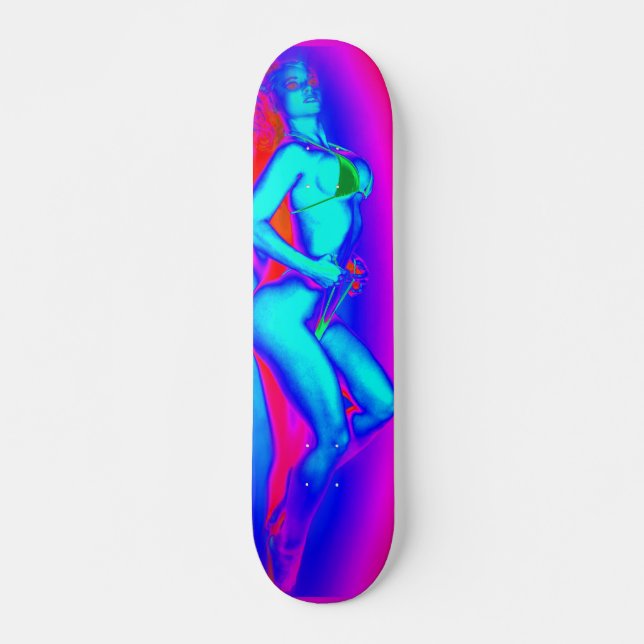 Neonstrandbikini Skateboard Bräda 21,5 Cm (Framsida)