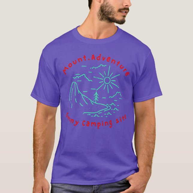 NeonThemed En campingäventyr retro T Shirt (Framsida)