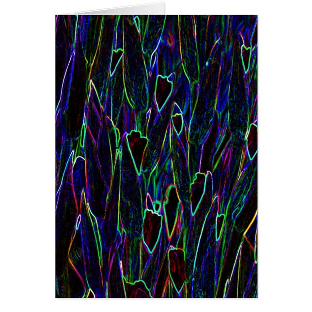 Neonträdgård 3 hälsningskort (Framsidan)