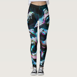 NeonTsunamidamasker som är designad vid Haydee Leggings