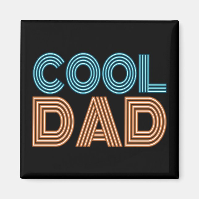 Neontypografi coola Pappa Fars dag | Magnet (Framsidan)
