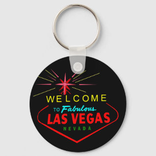 Neonvälkomnande till Las Vegas Keychain #2 Nyckelring