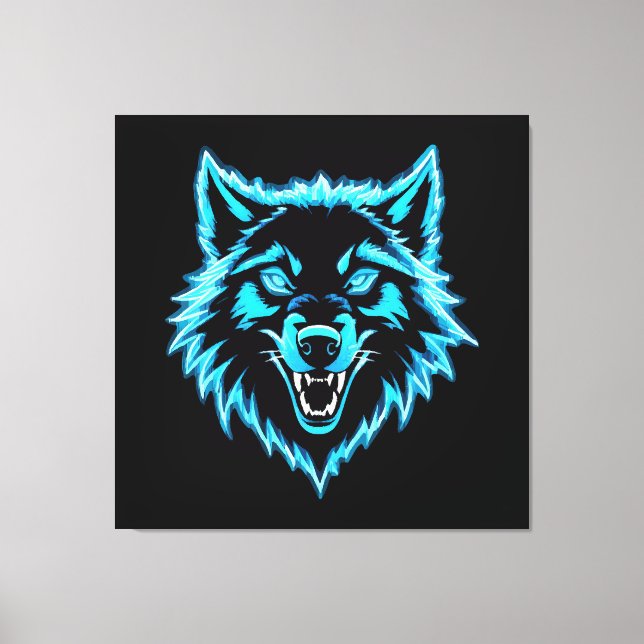 Neonvarg Canvastryck (Framsida)