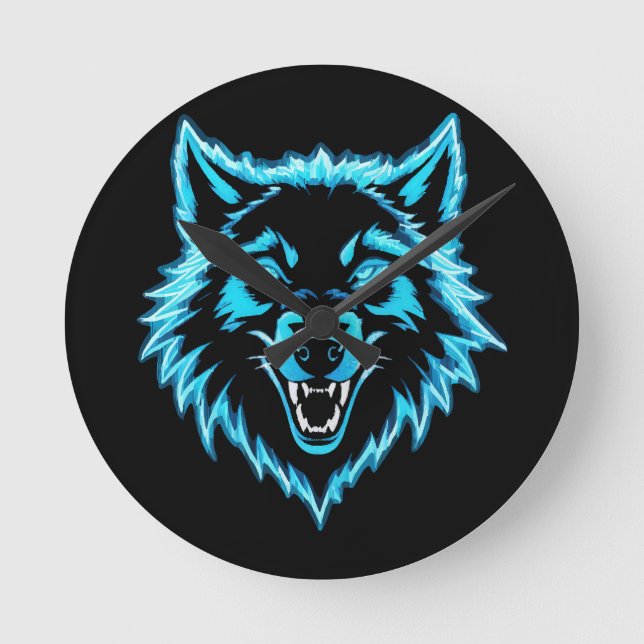 Neonvarg Rund Klocka (Framsida)