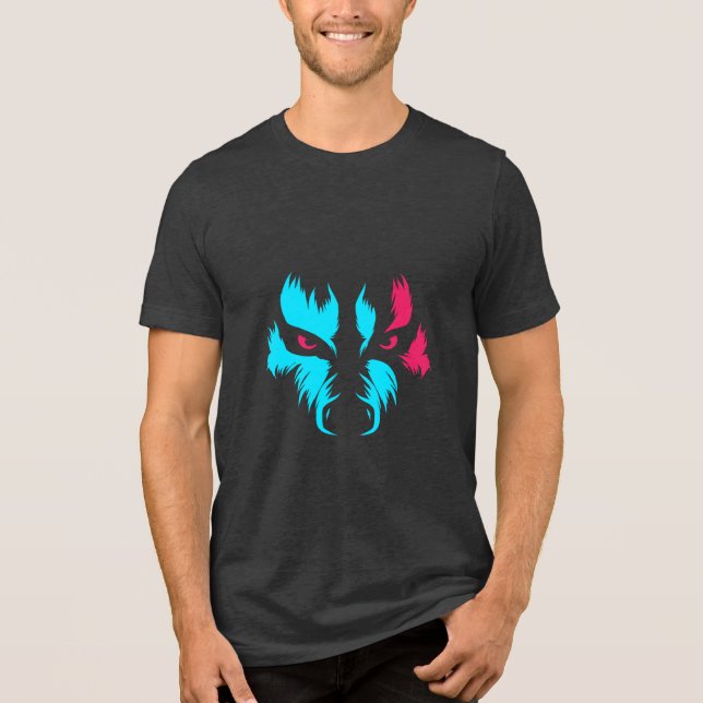 Neonvargansikte Grafik T Shirt (Framsida)