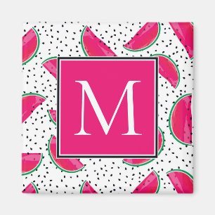 Neonvattenmelon på frömönster magnet