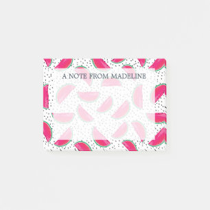 Neonvattenmelon på frömönster post-it block