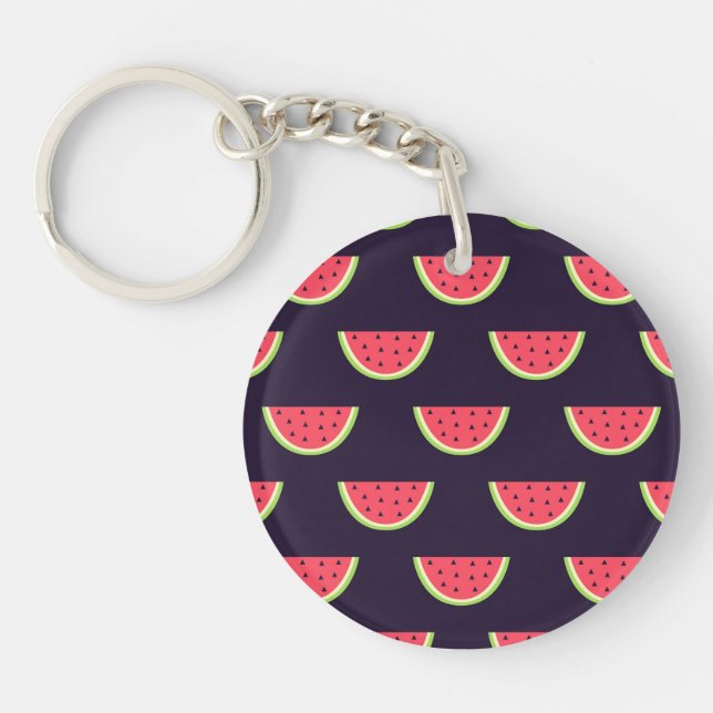 Neonvattenmelon på lilamönster (Framsidan)