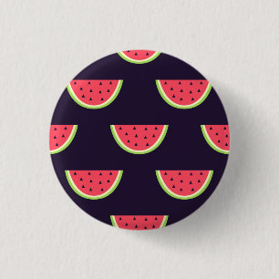 Neonvattenmelon på lilamönster knapp