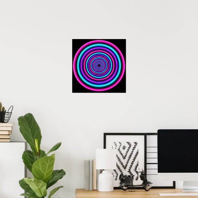 Neonvirvelringar Poster (Hemmakontoret)