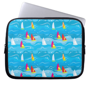Neonyachtmönster Laptop Sleeve