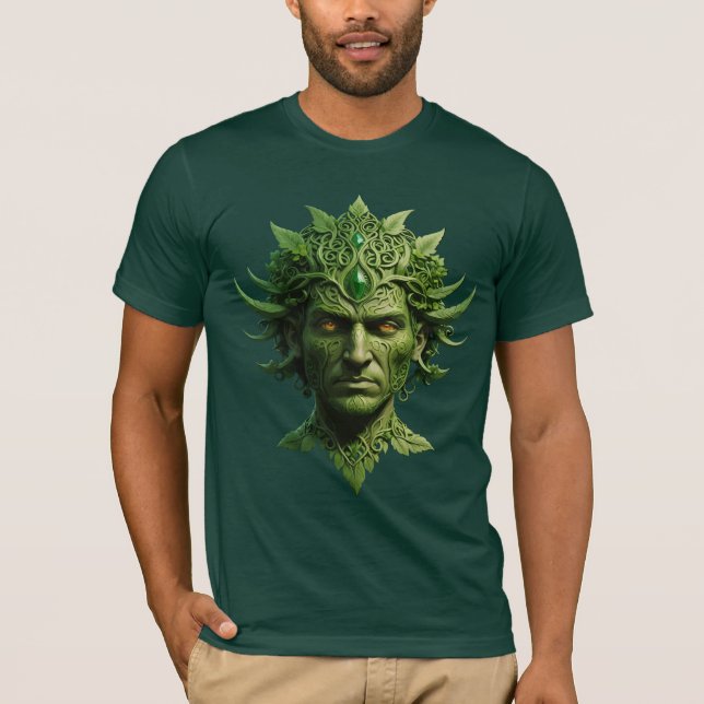 Neopagan Jack i Grönt Vild Man T Shirt (Framsida)