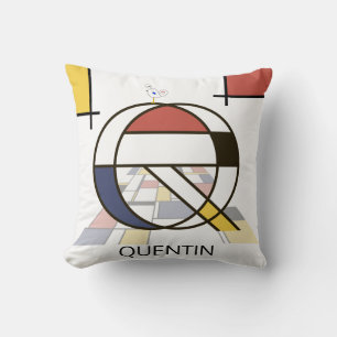 Neoplasticism Art Coola Monogram. BREV Q Kudde