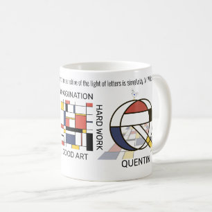 Neoplasticism Art Snyggt Monogram. Brev Q Kaffemugg