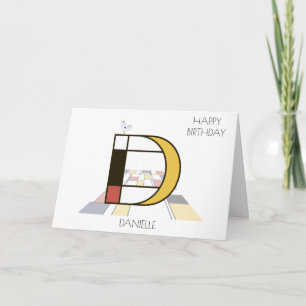 Neoplasticism Stil Monogram. BREV D Kort