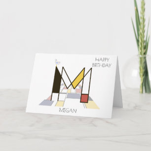 Neoplasticism Stil Monogram. BREV M Kort