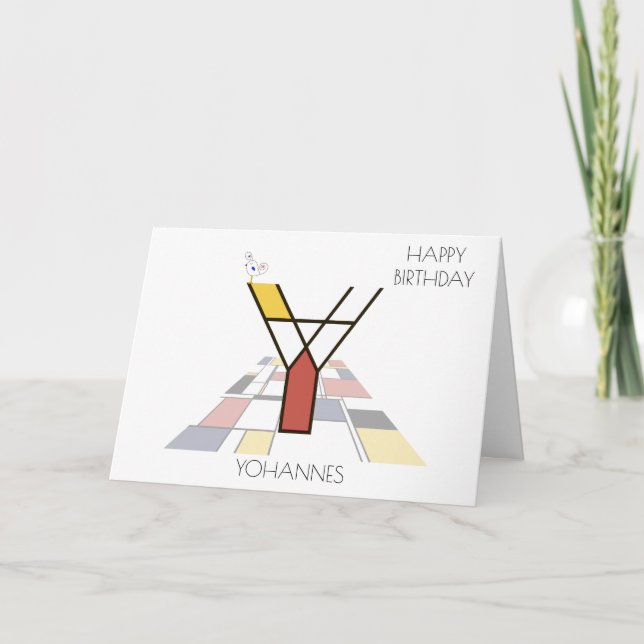 Neoplasticism Stil Monogram. BREV Y Kort (Framsida)