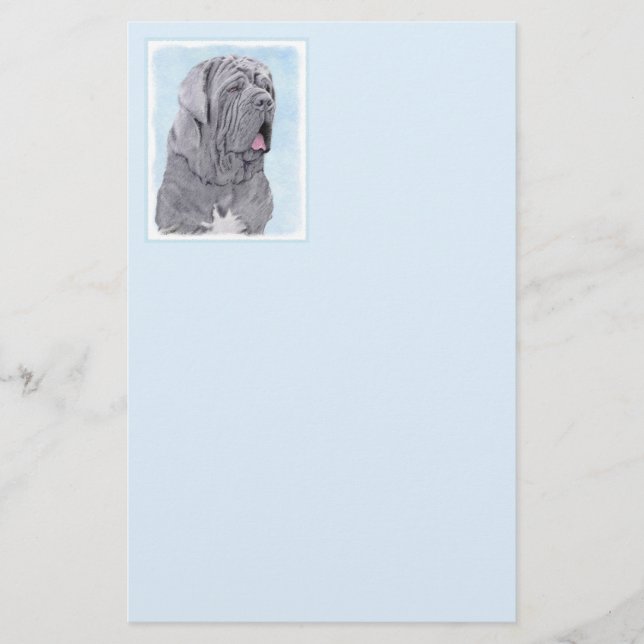 Neopolitan Mastiff Painting - Original Hund Art Brevpapper (Framsida)