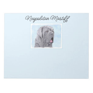 Neopolitan Mastiff Painting - Original Hund Art ej Anteckningsblock