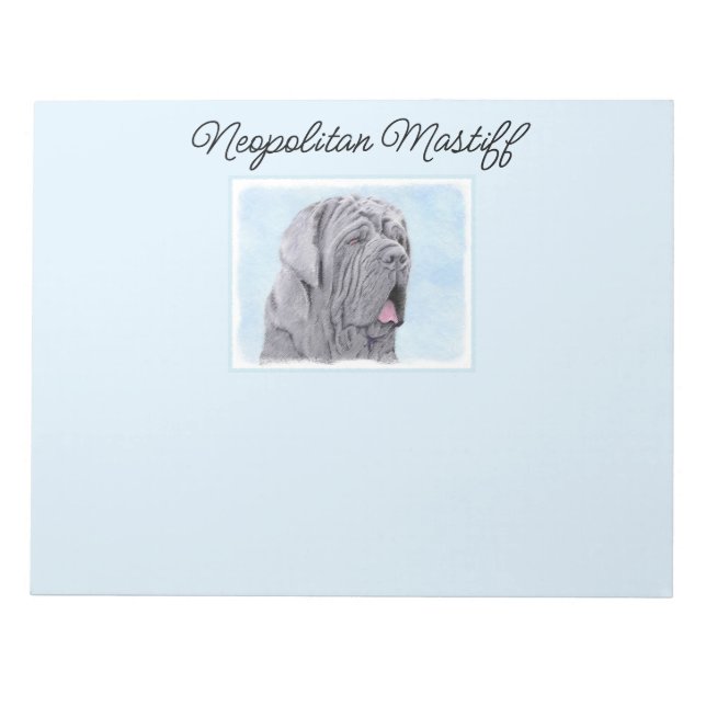 Neopolitan Mastiff Painting - Original Hund Art ej Anteckningsblock (Framsida)