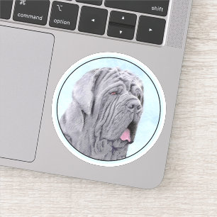 Neopolitan Mastiff Painting - Original Hund Art Klistermärken