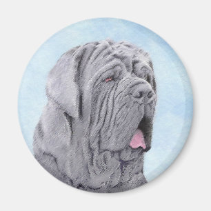 Neopolitan Mastiff Painting - Original Hund Art Magnet