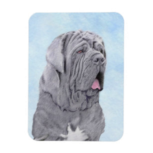 Neopolitan Mastiff Painting - Original Hund Art Magnet