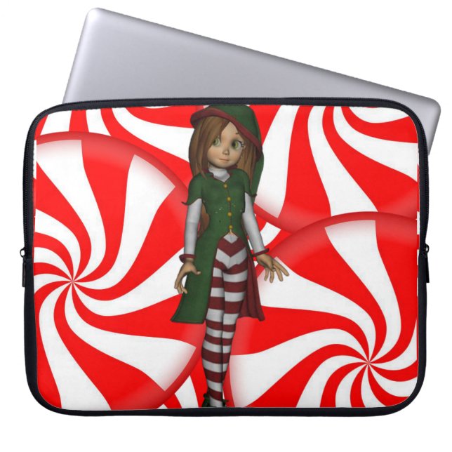 Neoprene jul Laptop sleeve 15 tum, Elf (Framsidan)