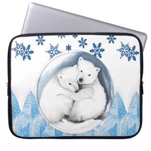 Neoprene jul Laptop sleeve 15 tum. Polar Bear