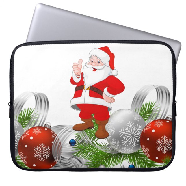 Neoprene jul Laptop sleeve 15 tum, Santa (Framsidan)
