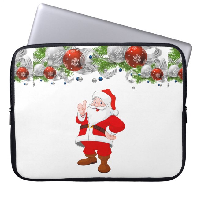 Neoprene jul Laptop sleeve 15 tum, Santa (Framsidan)