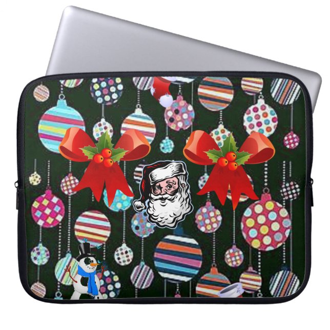 Neoprene jul Laptop sleeve 15 tum, Santa (Framsidan)